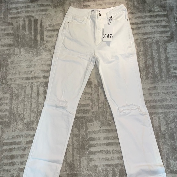 zara white ripped jeans - Picture 2 of 2